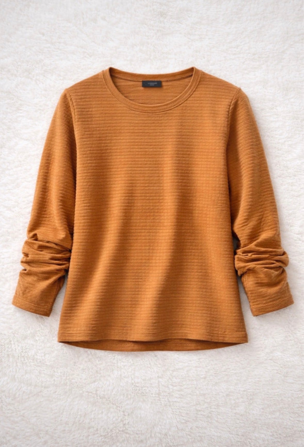 IX-O Langarmshirt Karamellbraun – Größe XS