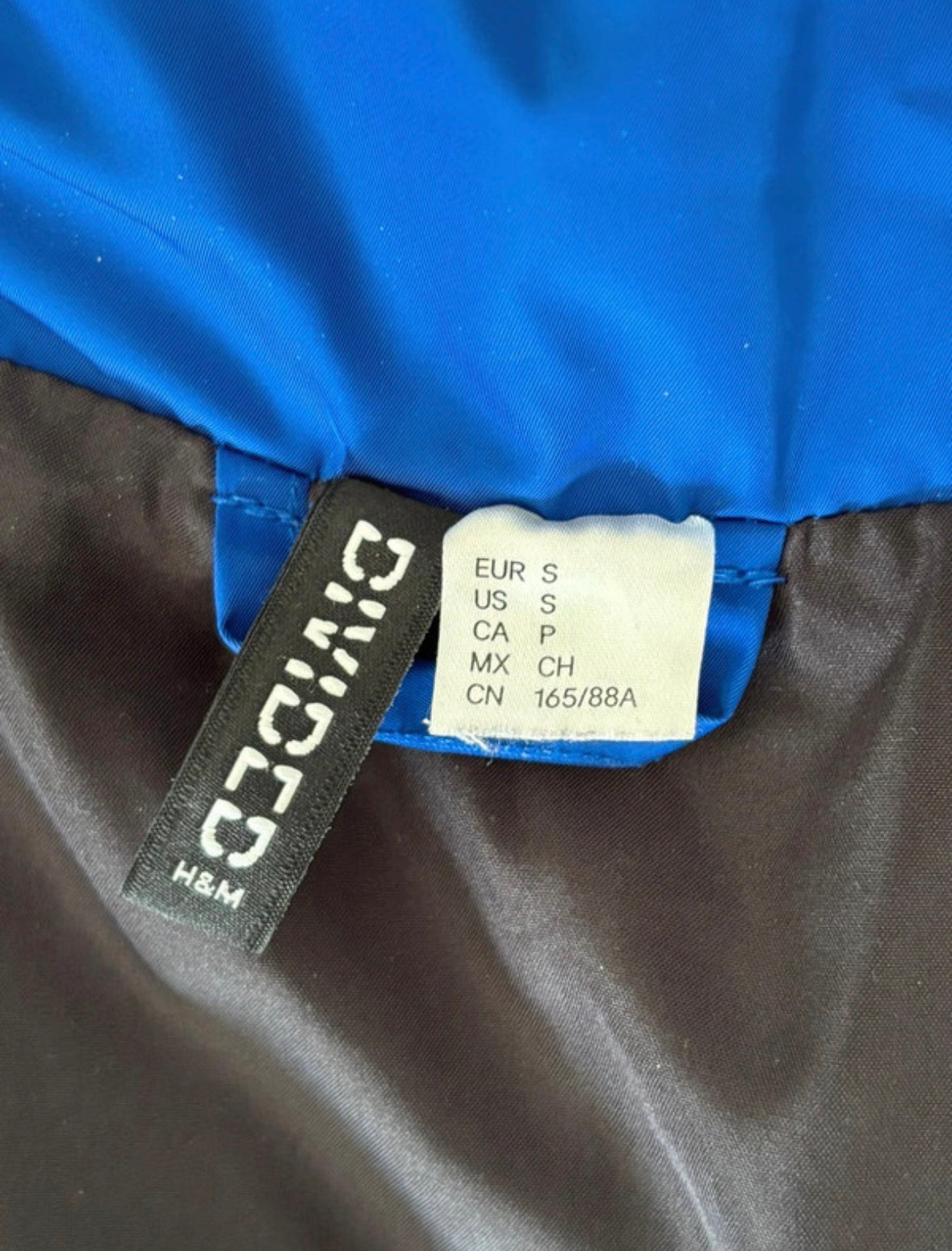 H&M Steppweste blau/schwarz – Größe S